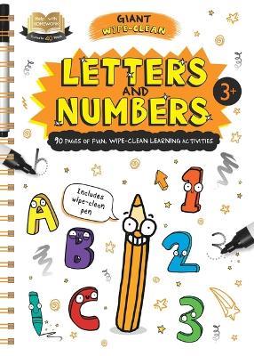 Help with Homework Letters & Numbers-Giant Wipe-Clean Learning Activities Book: Includes Wipe-Clean Pen - Igloobooks - cover