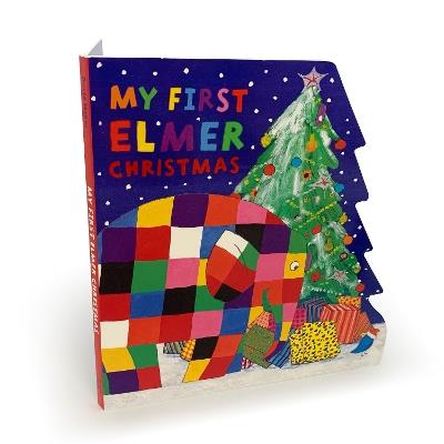 My First Elmer Christmas: Shaped Board Book - David McKee - cover