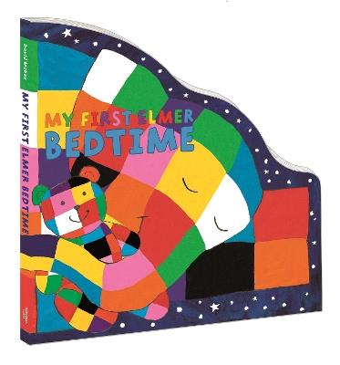 My First Elmer Bedtime: Shaped Board Book - David McKee - cover