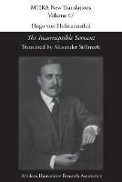 Hugo von Hofmannsthal, 'The Incorruptible Servant' - cover