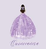 Quinceanera Guest Book with purple dress (hardback)