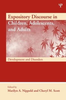 Expository Discourse in Children, Adolescents, and Adults: Development and Disorders - cover