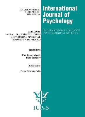 Can Literacy Change Brain Anatomy?: A Special Issue of the International Journal of Psychology - cover