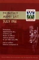 Supplement to the Monthly Army List July 1916 - Naval & Military Press - cover