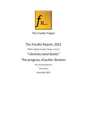 Freckle Report 2022 - Tim Coates - cover