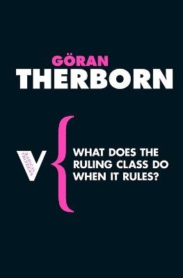 What Does the Ruling Class Do When It Rules?: State Apparatuses and State Power under Feudalism, Capitalism and Socialism - Göran Therborn - cover