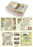 Gloucestershire 1611 - 1836 - Fold Up Map that features a collection of Four Historic Maps, John Speed's County Map 1611, Johan Blaeu's County Map of 1648, Thomas Moules County Map of 1836 and a Plan of Gloucester 1805 by Cole and Roper. The maps also feature three historic views of Gloucester from the 1840's. - Mapseeker Publishing Ltd. - cover