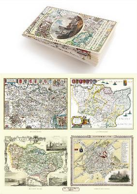 Kent County 1611 - 1836 - Fold Up Map that features a collection of Four Historic Maps, John Speed's County Map 1611, Johan Blaeu's County Map of 1648, Thomas Moules County Map of 1836 and a Plan of Canterbury 1806 by Cole and Roper. - Mapseeker Publishing Ltd. - cover