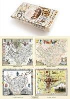 A Cheshire 1611 - 1840 - Fold Up Map that features a collection of Four Historic Maps, John Speed's County Map 1611, Johan Blaeu's County Map of 1648, Thomas Moules County Map of 1840 and Cole and Roper's Plan of the City of Chester 1805. - cover