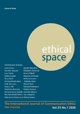 Ethical Space Vol. 23 Issue 1 - cover