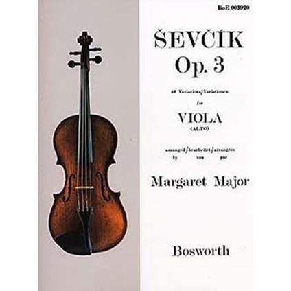  Sevcik Opus 3 - 40 Variations for  Viola - Otakar Sevcik -  Otakar Sevcik - copertina