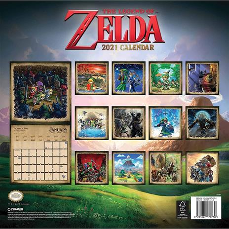 Xxx The Legend Of Zelda Calendar 2021 Nintendo - Pyramid Int. - 3