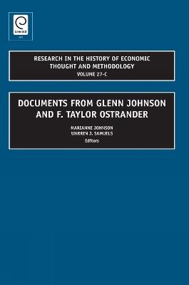Documents from Glenn Johnson and F. Taylor Ostrander - cover