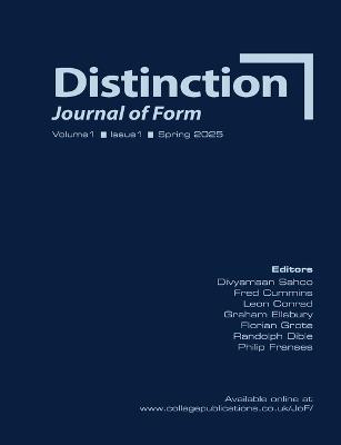 Distinction. Journal of Form - cover