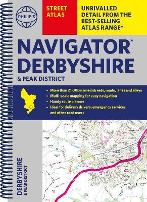 Philip's Navigator Street Atlas Derbyshire and the Peak District - Philip's Maps - cover