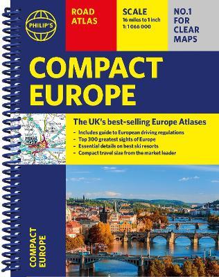 Philip's Compact Atlas Europe: A5 Spiral binding - Philip's Maps - cover