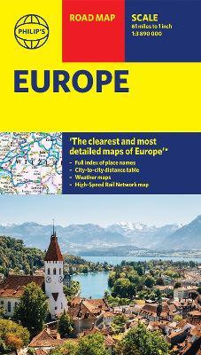 Philip's Europe Road Map: with high speed rail - Philip's Maps - cover