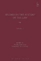 Studies in the History of Tax Law, Volume 7 - cover