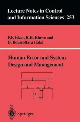 Human Error and System Design and Management - cover