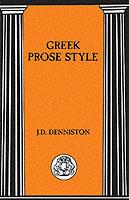 Greek Prose Style - J.D. Denniston - cover