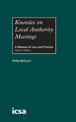 Knowles on Local Authority Meetings - Phillip McCourt - cover