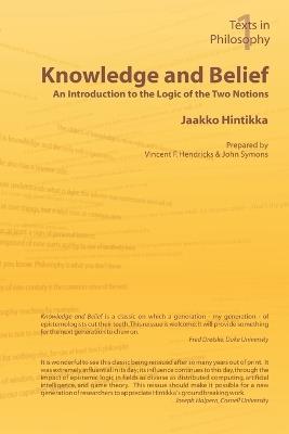 Knowledge and Belief: An Introduction to the Logic of the Two Notions - Jaakko Hintikka - cover