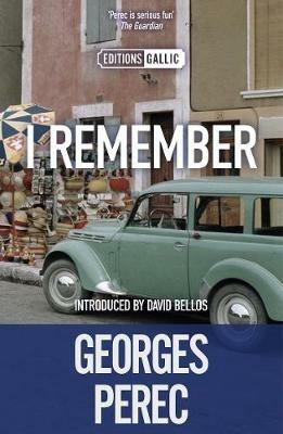I Remember - Georges Perec,Philip Terry - cover