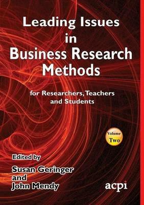 Leading Issues in Business Research Methods Volume 2 - cover