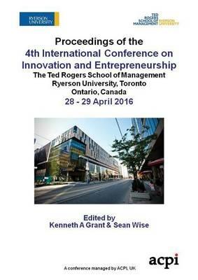 Icie 2016 - Proceedings of the 4th International Conference on Innovation and Entrepreneurship - cover