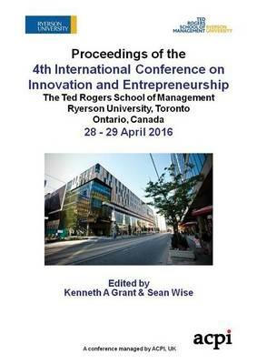 Icie 2016 - Proceedings of the 4th International Conference on Innovation and Entrepreneurship - cover