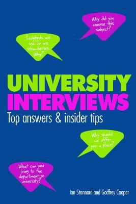 University Interviews: Top Answers & Insider Tips - Ian Stannard,Godfrey Cooper - cover
