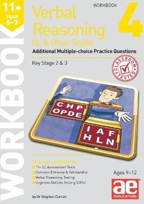 11+ Verbal Reasoning Year 5-7 GL & Other Styles Workbook 4: Additional Multiple-choice Practice Questions - Stephen C. Curran - cover