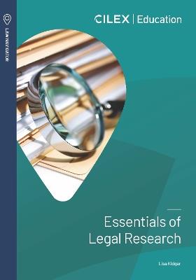 Essentials of Legal Research - Lisa Kidger - cover