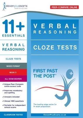 11+ Essentials Verbal Reasoning: Cloze Tests Book 3 - cover