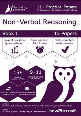 11+ Practice Papers For Independent Schools & Aptitude Training Non-Verbal Reasoning Book 1 - Suraj Joshi - cover