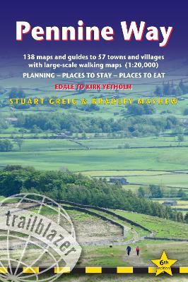 Pennine Way - guide and maps to 57 towns and villages with large-scale walking maps (1:20 000): Edale to Kirk Yetholm - Planning, places to stay and places to eat - Stuart Greig,Bradley Mayhew - cover
