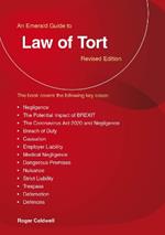 An Emerald Guide to Law of Tort: Revised Edition 2020