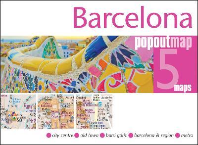 Barcelona PopOut Map: Pocket size, pop up map of Barcelona city centre - cover