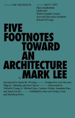 Five Footnotes Toward an Architecture - Mark Lee - cover