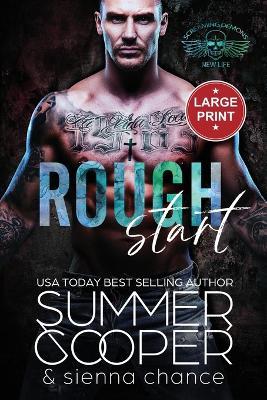 Rough Start: A Motorcycle Club New Adult Romance (Large Print) - Summer Cooper - cover