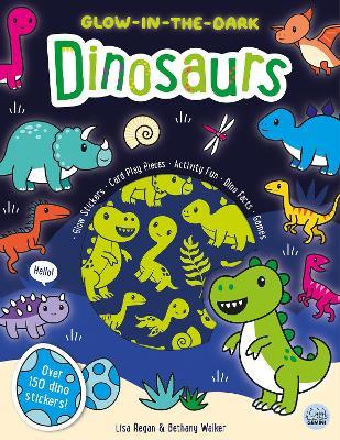 Glow-in-the-Dark Dinosaurs Sticker Activity Book - Lisa Regan - cover