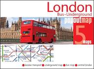 London Bus and Underground PopOut Map: Pocket-size, pop up map showing London's bus network and entire tube network