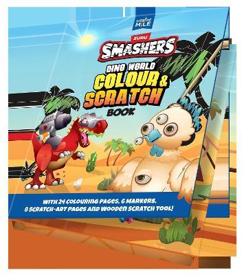Smashers Dino World Colour and Scratch Book - Creative Mile - cover