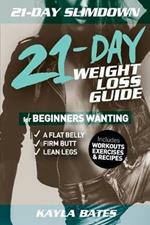 21-Day Slim Down: The 21-Day Weight Loss Guide for Beginners Wanting A Flat Belly, Firm Butt & Lean Legs (Includes Workouts, Exercises & Recipes)