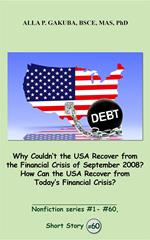 Why Couldn't the USA Recover from the Financial Crisis of September 2008? How Can the USA Recover from Today's Financial Crisis?