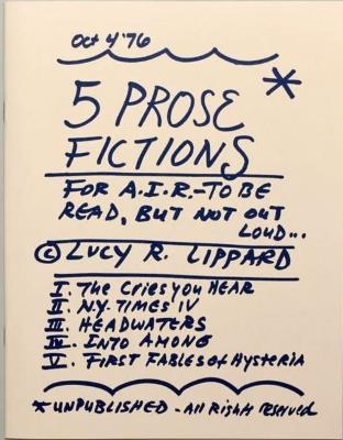 5 Prose Fictions - Lucy Lippard - cover