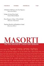 Masorti: The New Journal of Conservative Judaism - Winter 2024