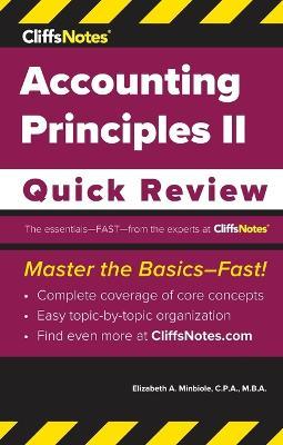 CliffsNotes Accounting Principles II: Quick Review - Elizabeth A Minbiole - cover