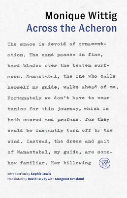 Across the Acheron - Monique Wittig - cover