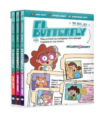 P.I. Butterfly Box Set (Gone Guppy, Birthday Bandit, Disappearing Daisy) for Curious Kids Ages 611, Interactive Kids Mystery Early Graphic Novel Gift Set - Karen Kilpatrick - cover